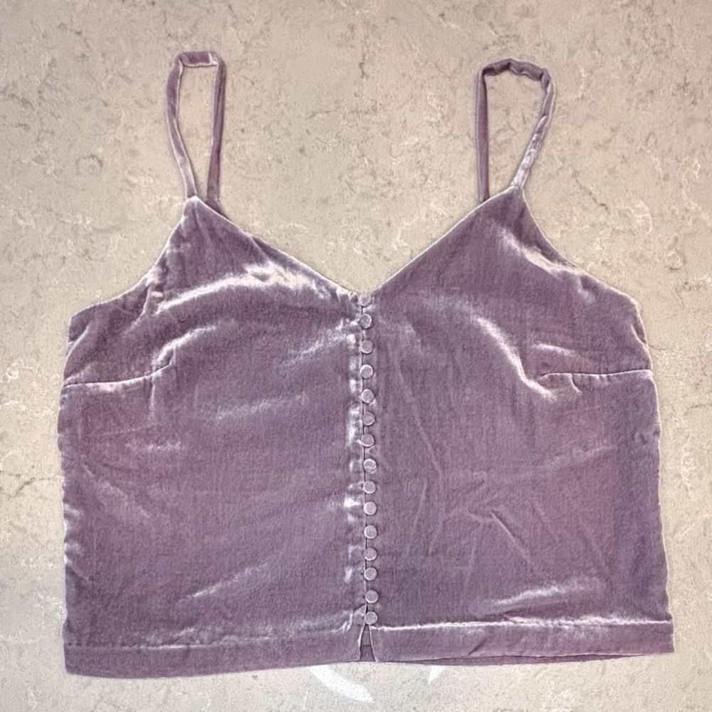 NWOT Madewell Velvet Button Down Cami in Lilac Thistle | Size 10